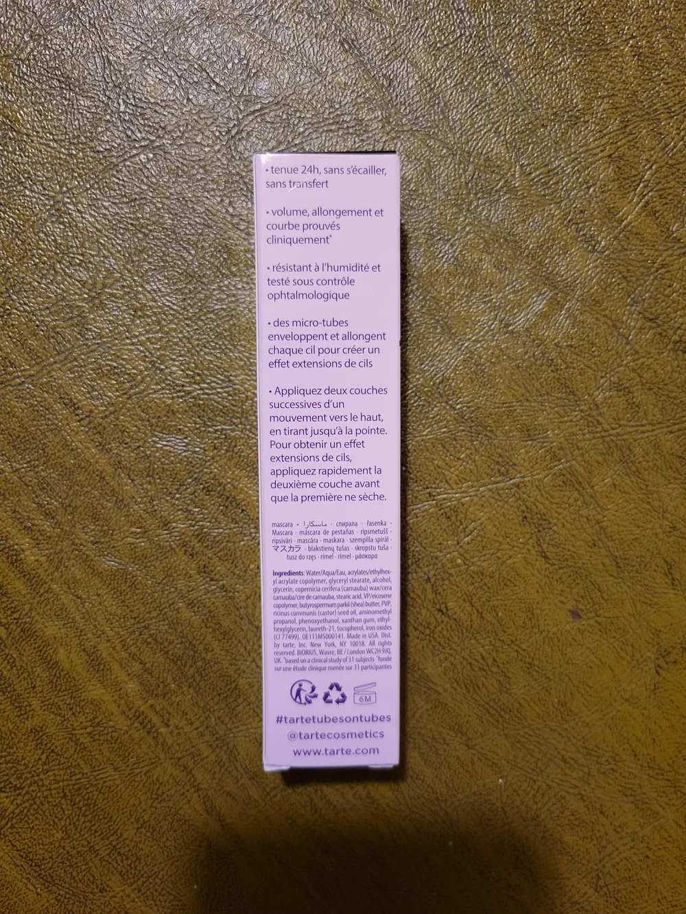 Tarte tartelette tubing mascara in Black NWT